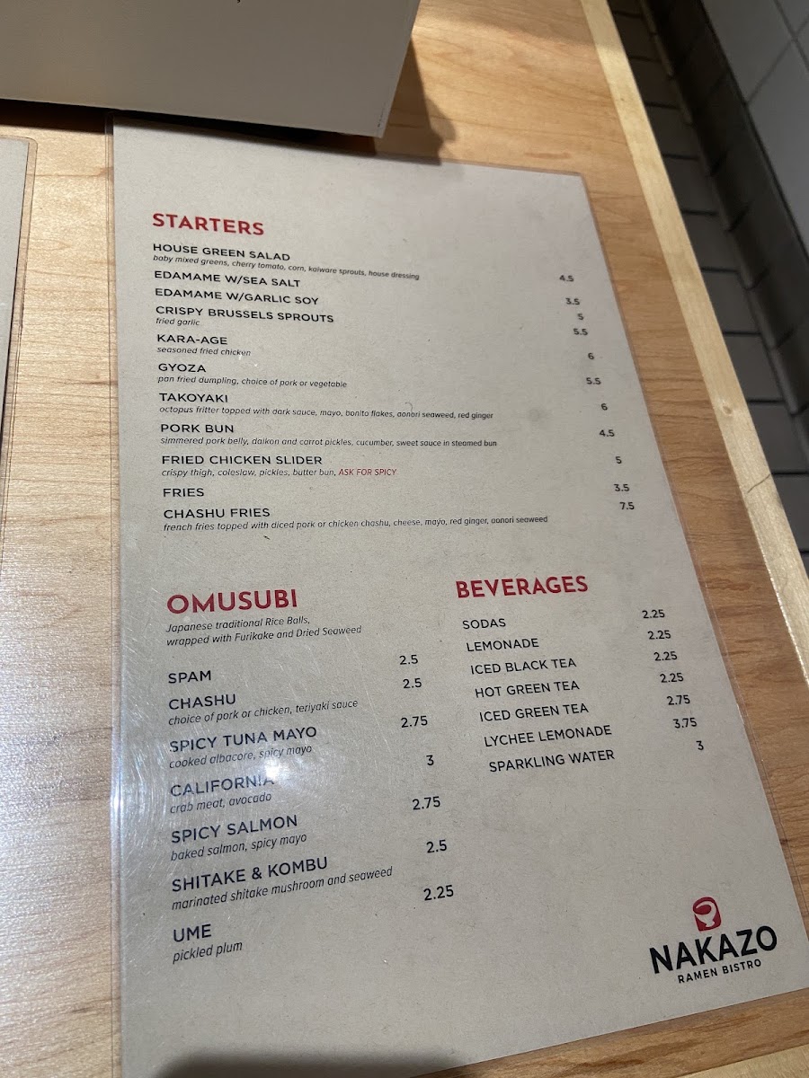 Menu Nakazo Ramen Bistro-5