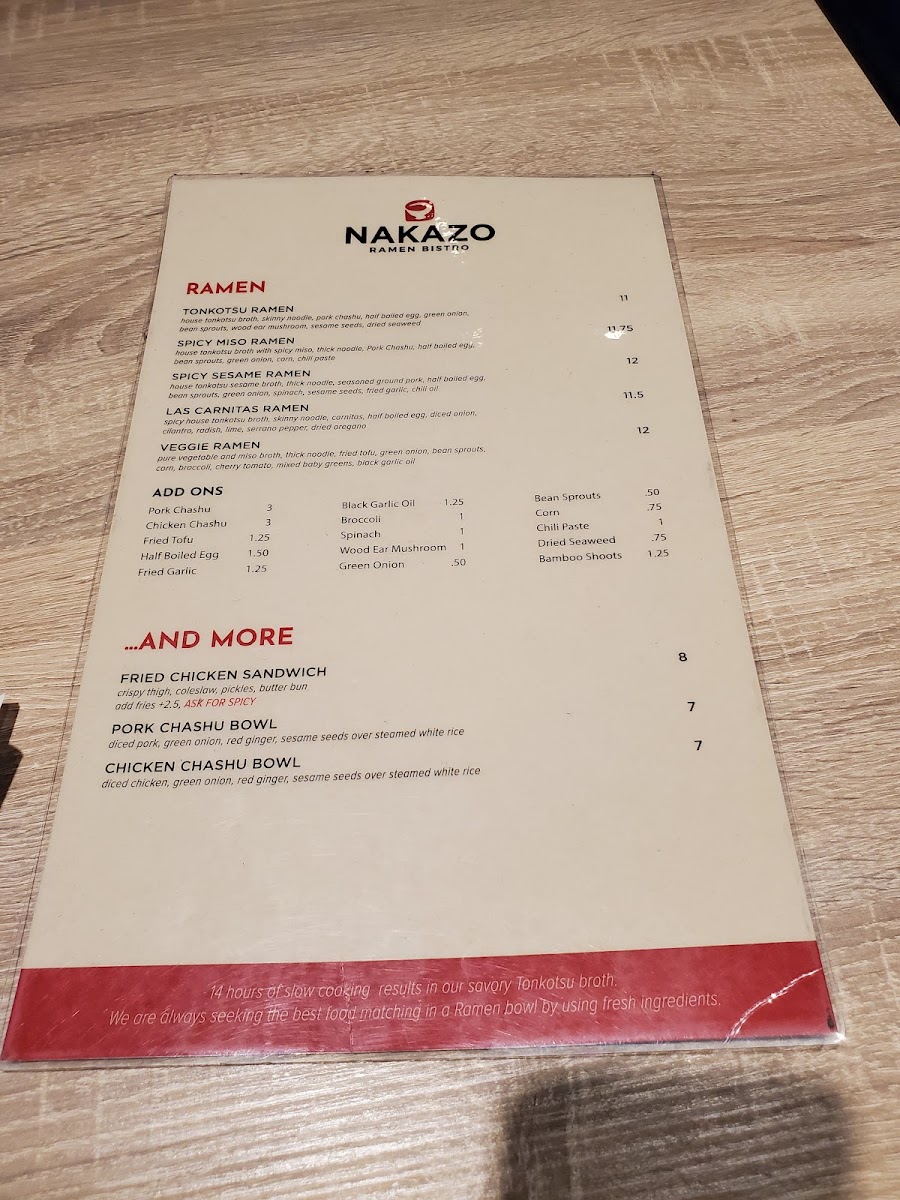Menu Nakazo Ramen Bistro-6