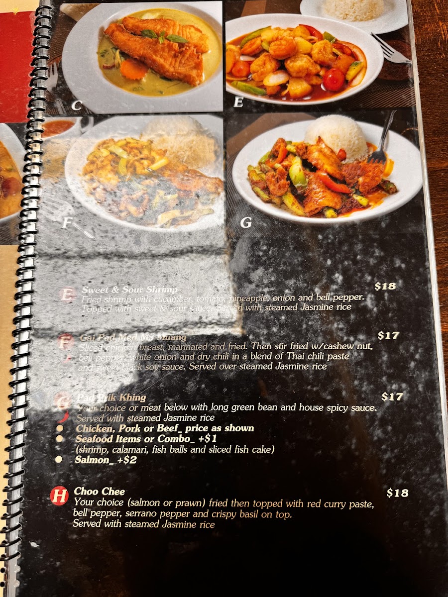Menu Nakorn Thai Sf-9