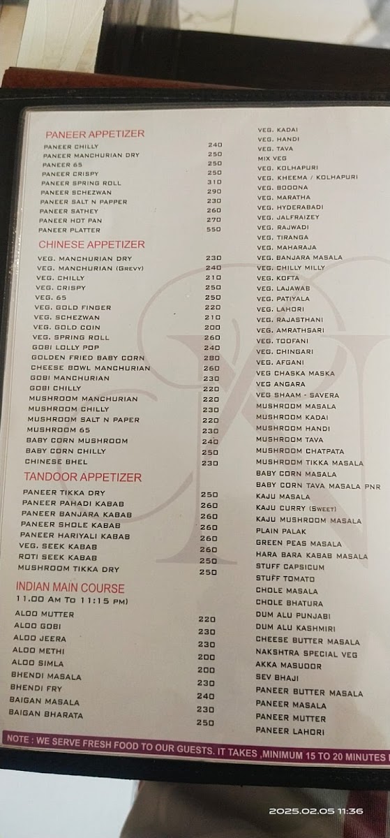 Menu Nakshatra Pure Veg Family Restaurant-5