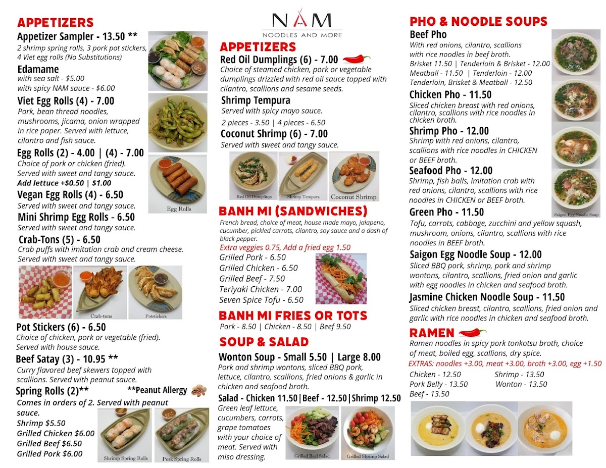 Menu Nam Noodles And More Pasadena-1