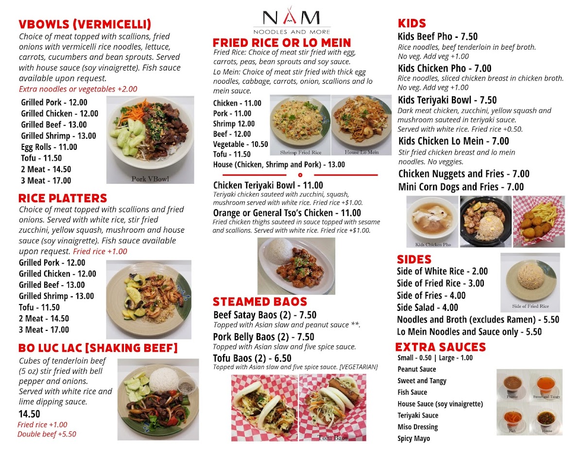 Menu Nam Noodles And More Pasadena-2