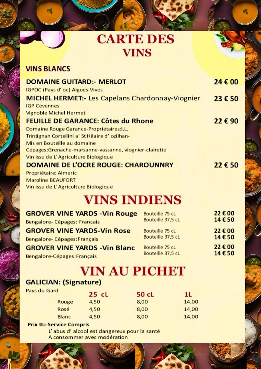 Menu Namaste India-1