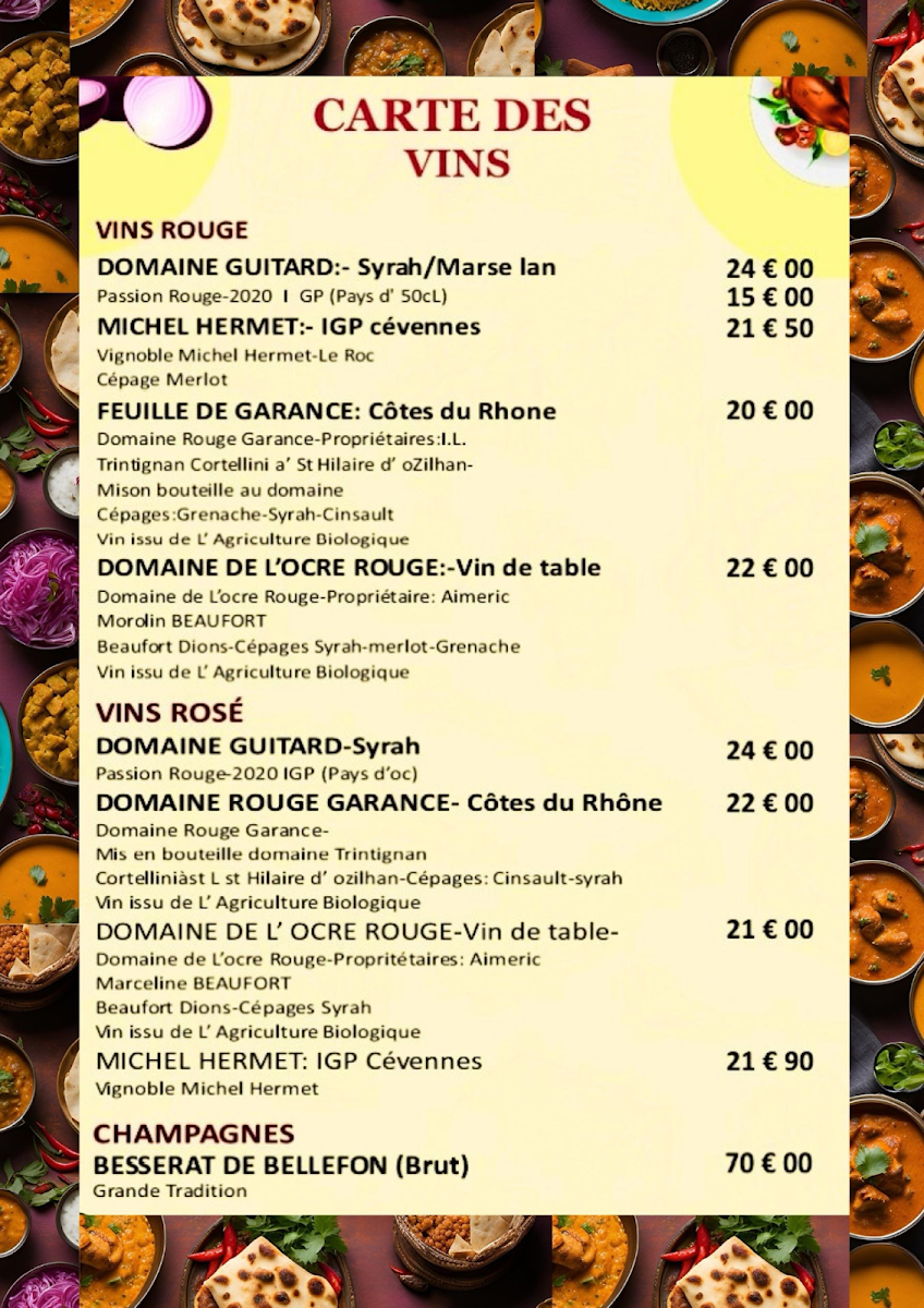 Menu Namaste India-3