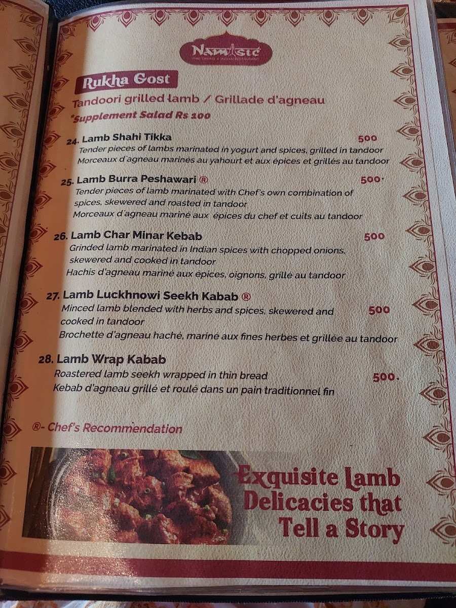 Menu Namaste Restaurant-1