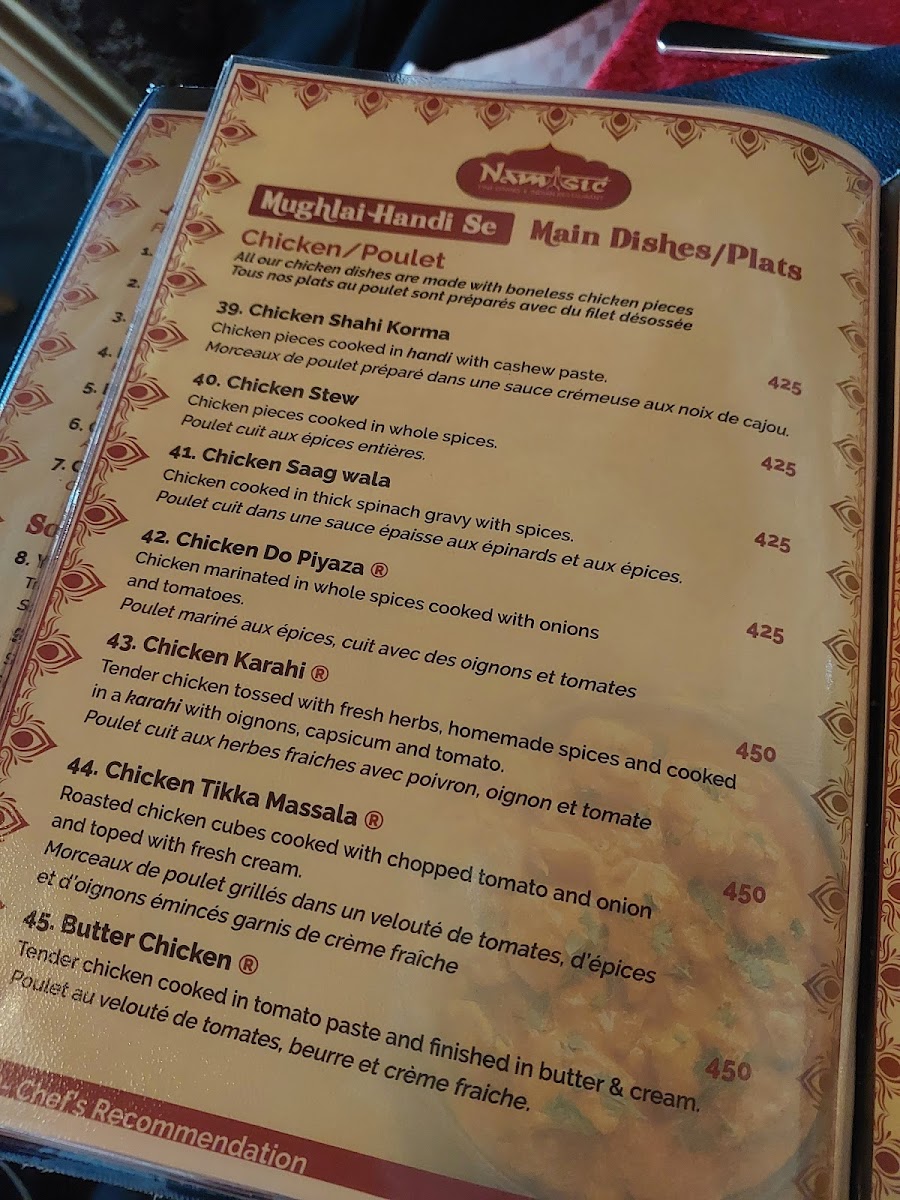 Menu Namaste Restaurant-2