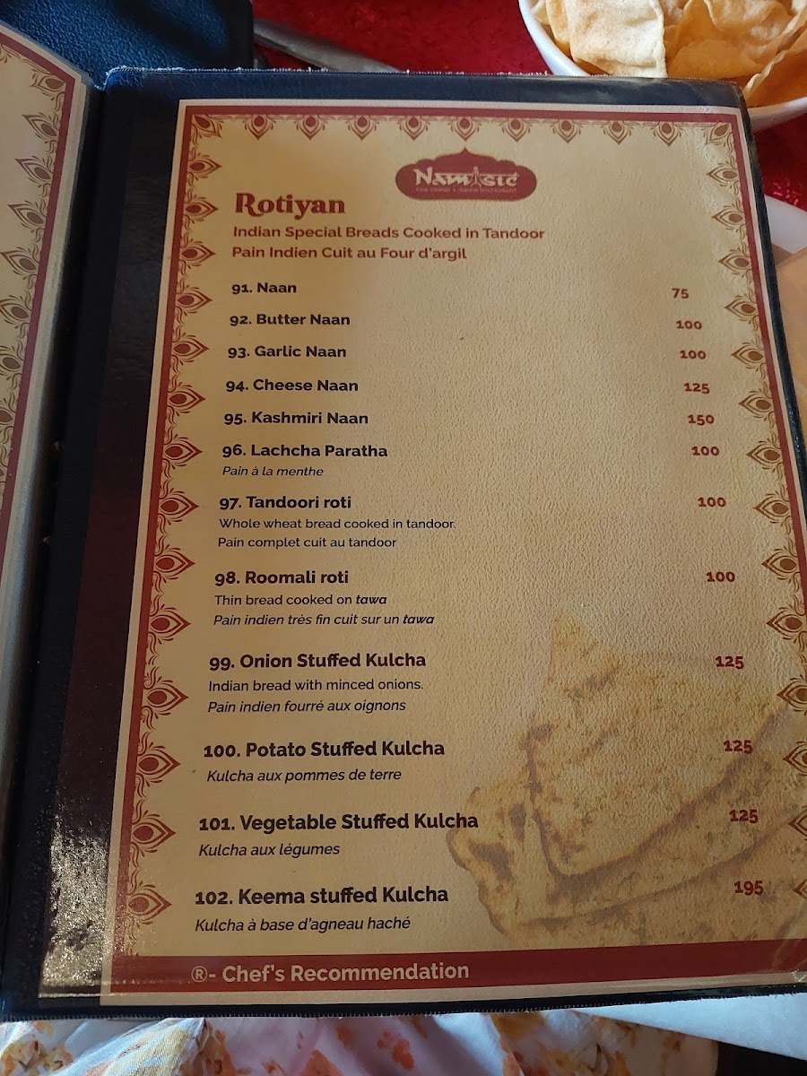 Menu Namaste Restaurant-9