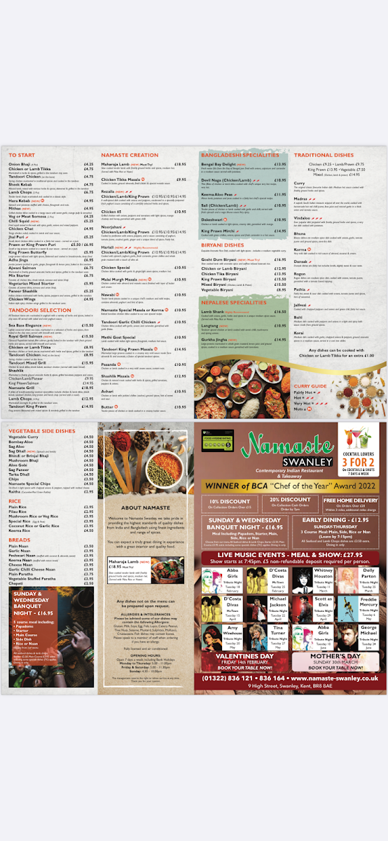Menu Namaste Swanley!-1