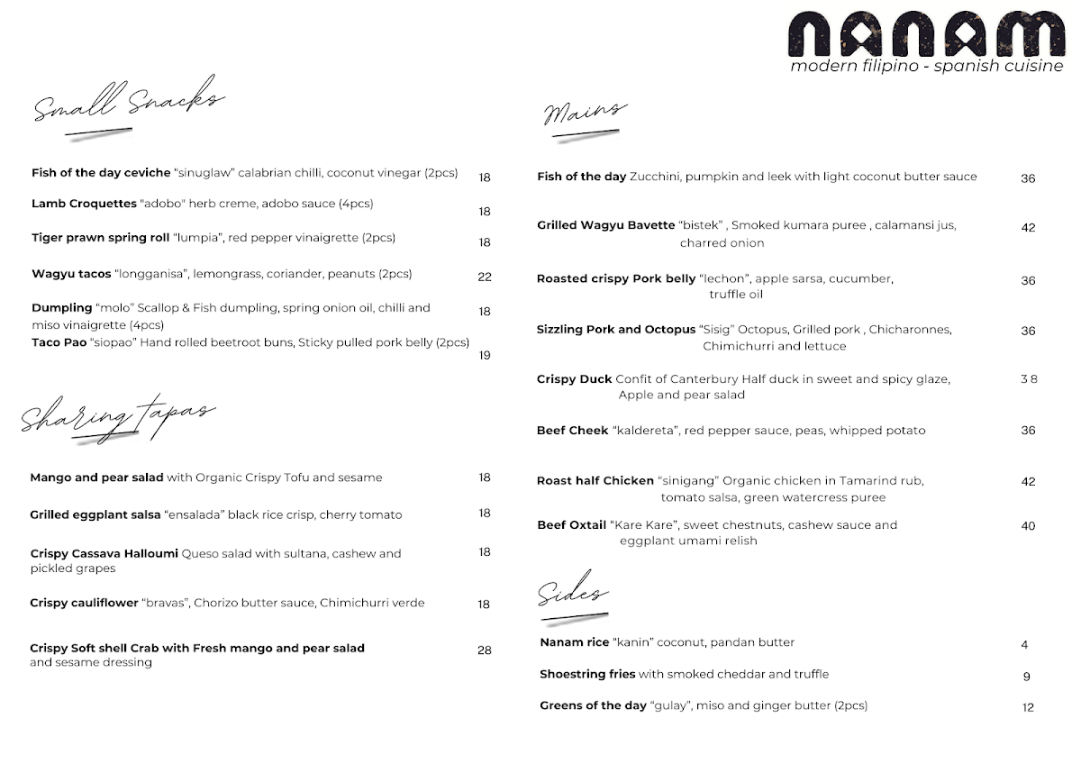 Menu Nanam Restaurant-2
