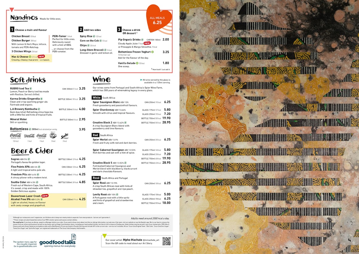 Menu Nando's Battersea Power Station-8