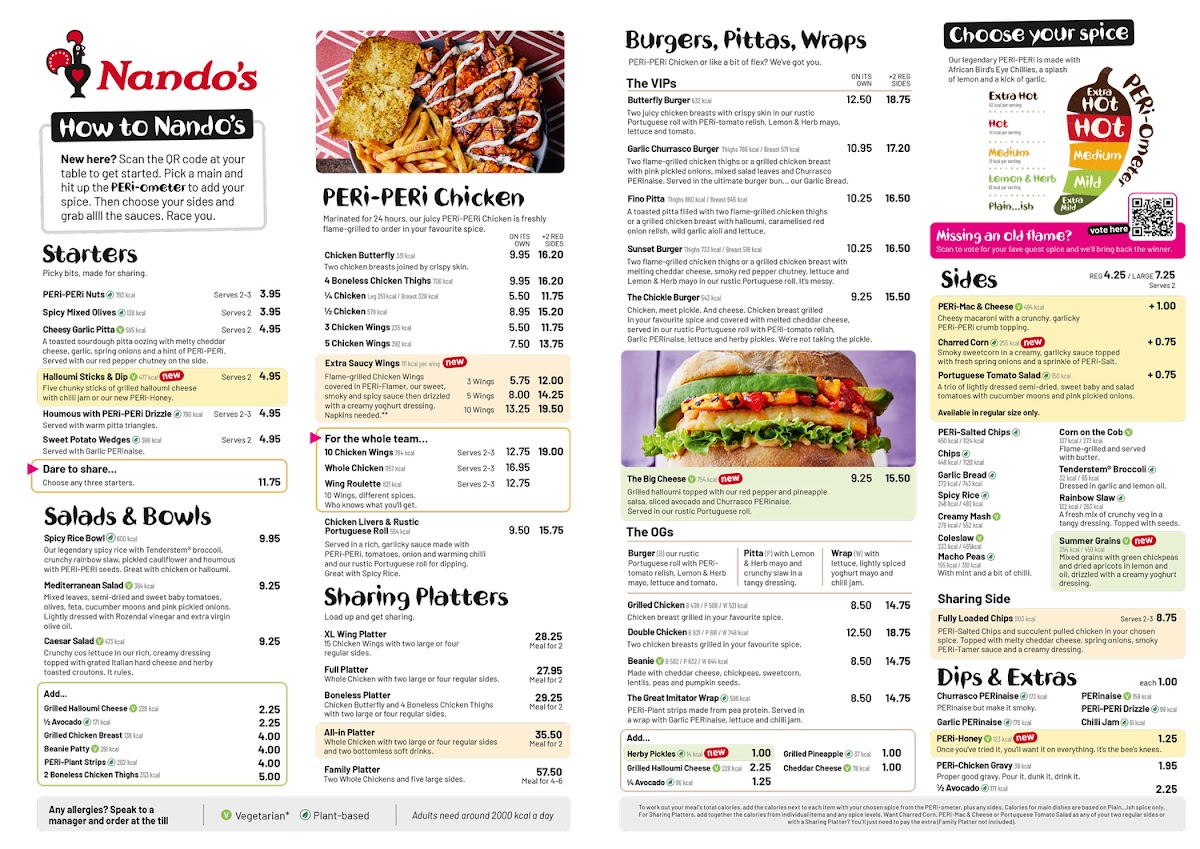 Menu Nando's Brighton - Duke Street-4