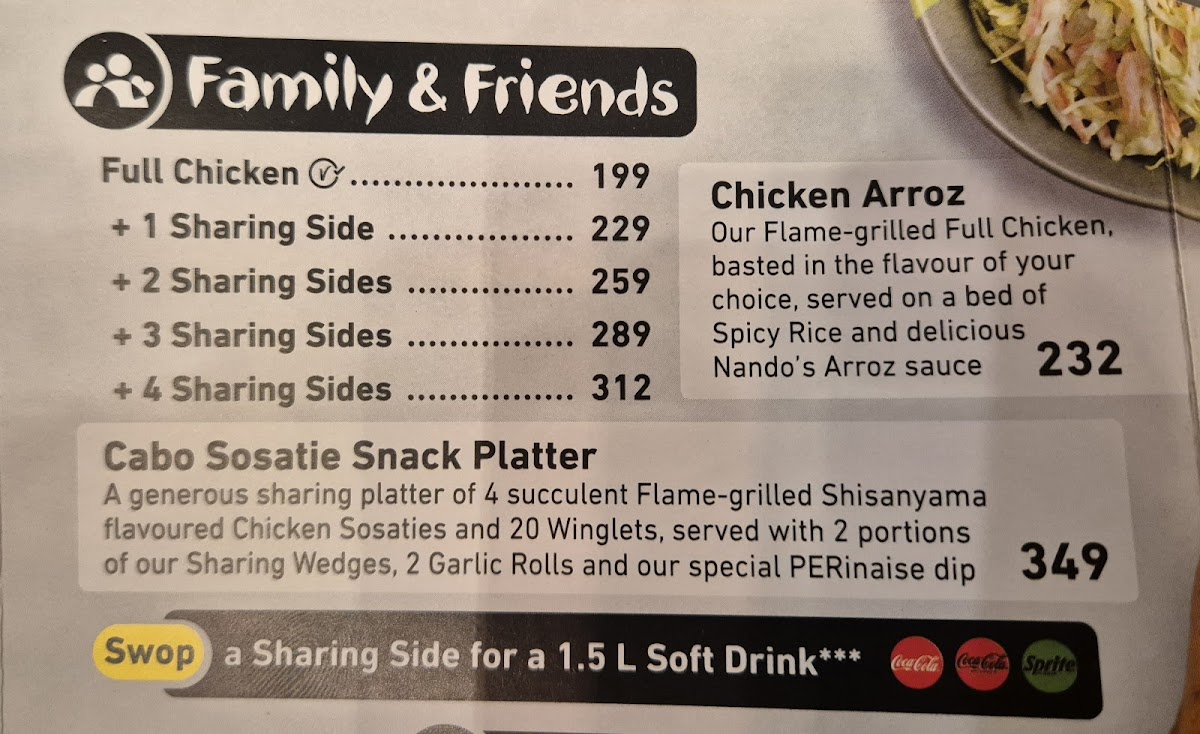 Menu Nando's Krugersdorp Drive Thru-2
