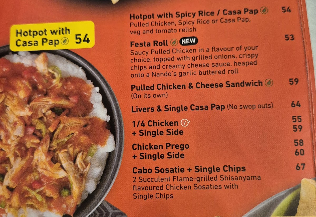 Menu Nando's Krugersdorp Drive Thru-3