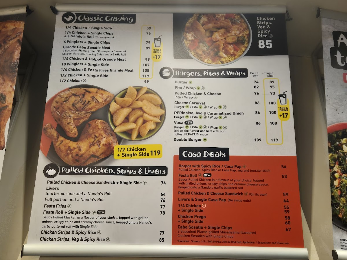 Menu Nando's Krugersdorp Drive Thru-6
