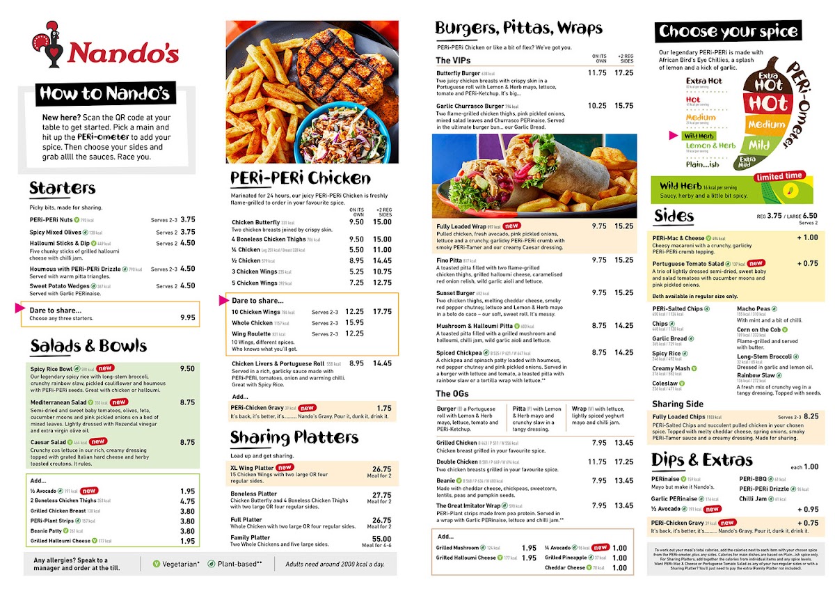 Menu Nando's Stamford Street-1