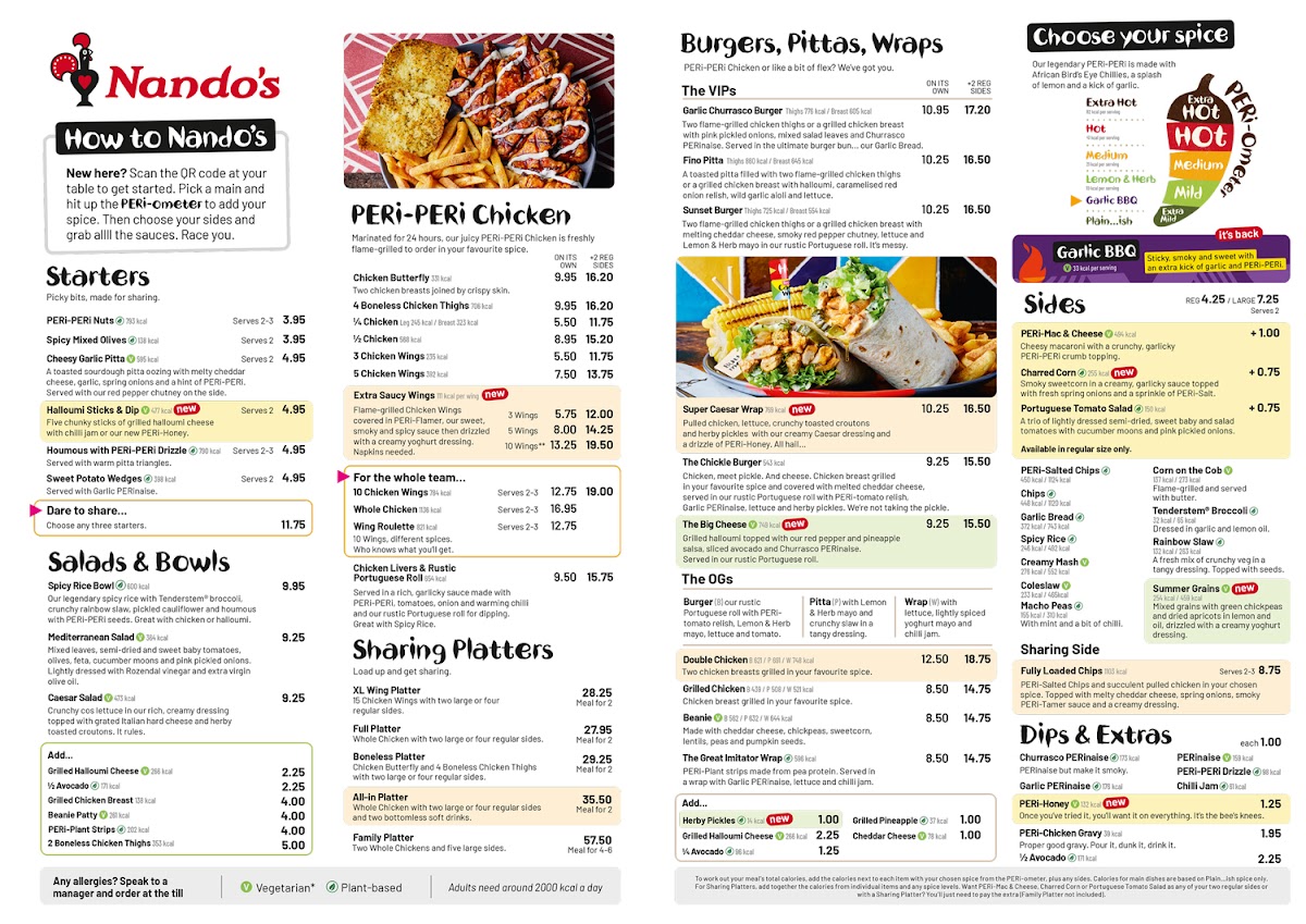 Menu Nando's Stamford Street-2