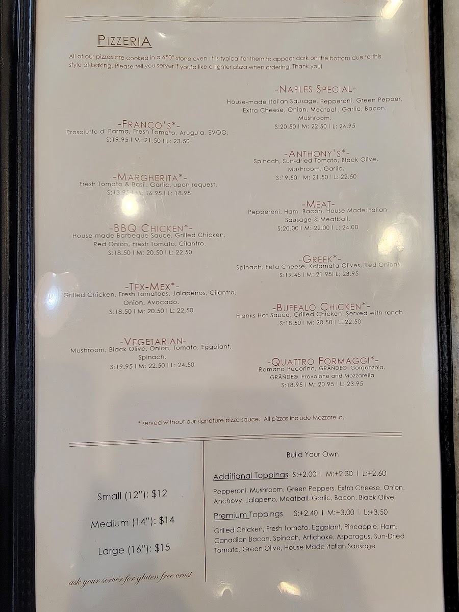 Menu Naples Italian Ristorante & Pizza-8