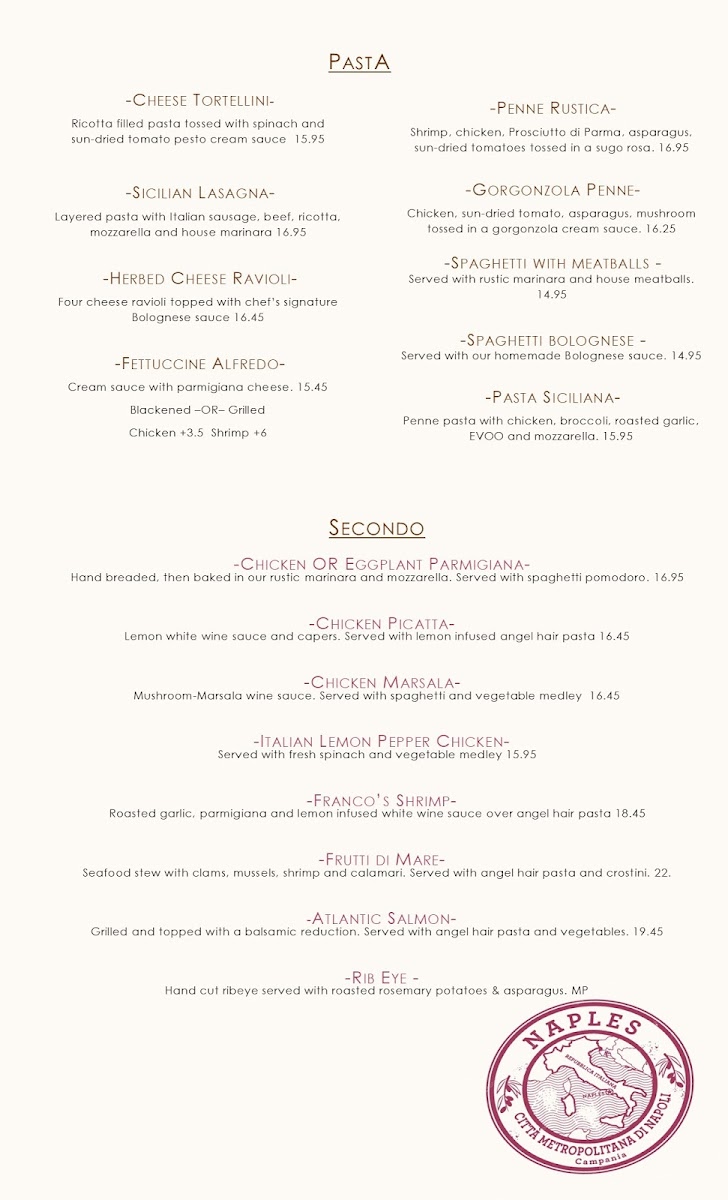 Menu Naples Italian Ristorante & Pizza-4