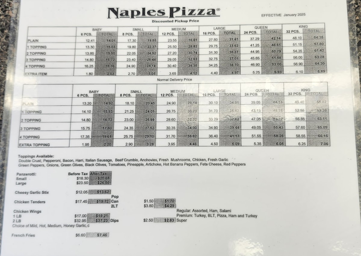Menu Naples Pizza-2
