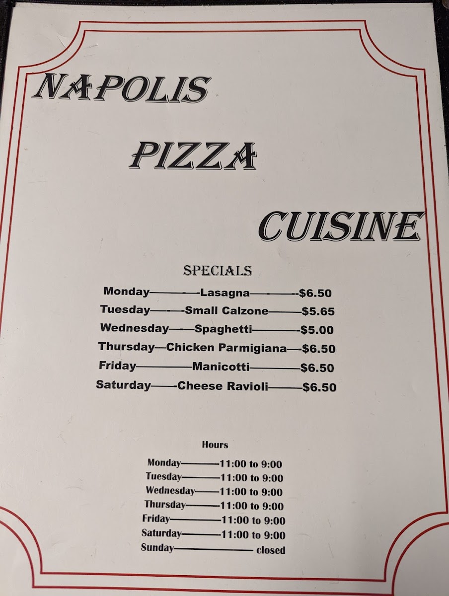 Menu Napolis Pizza Cuisine-4