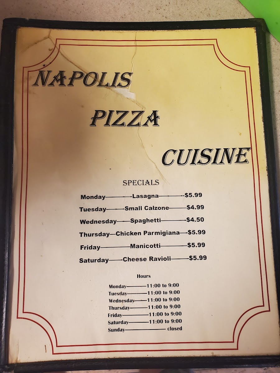 Menu Napolis Pizza Cuisine-7