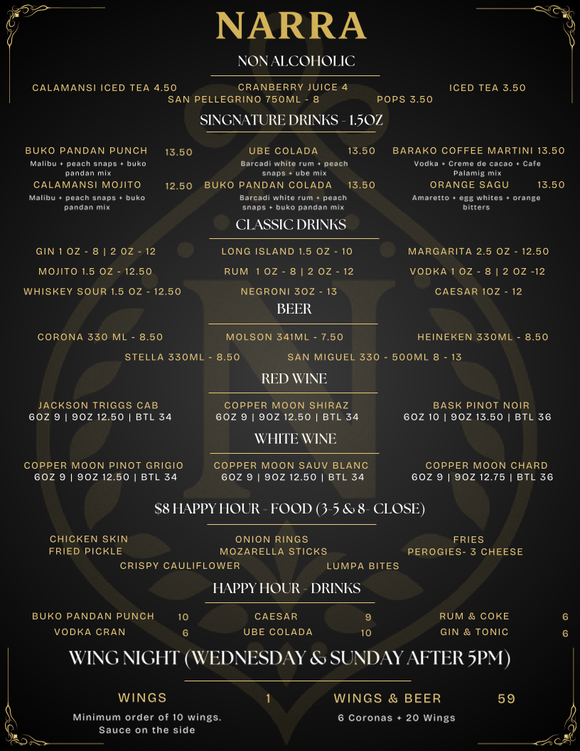 Menu Narra Restaurant & Lounge-2