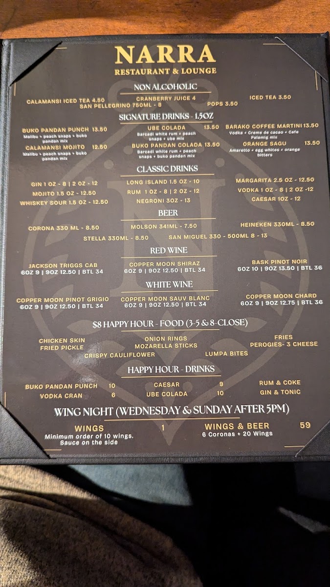Menu Narra Restaurant & Lounge-4