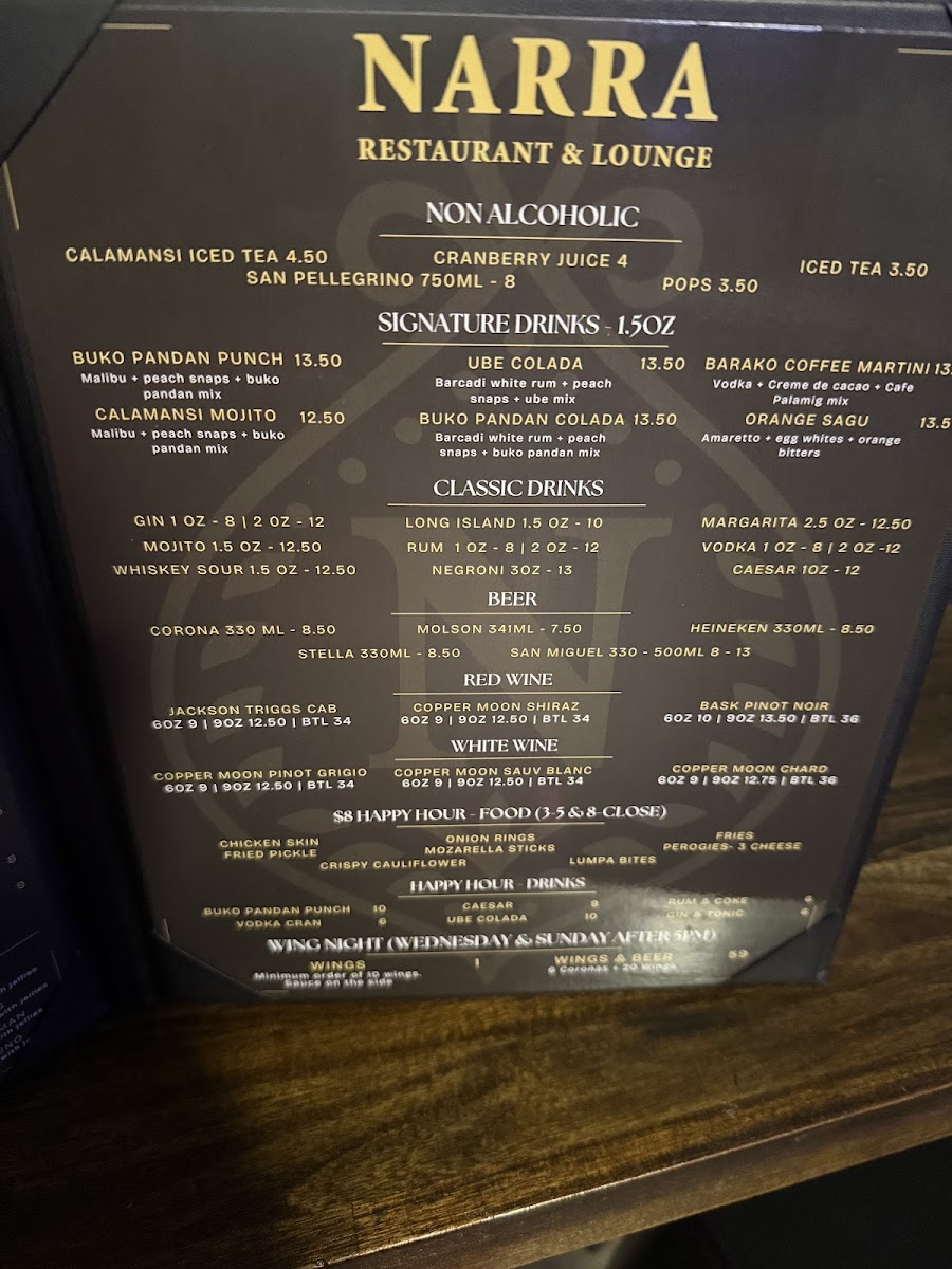 Menu Narra Restaurant & Lounge-5
