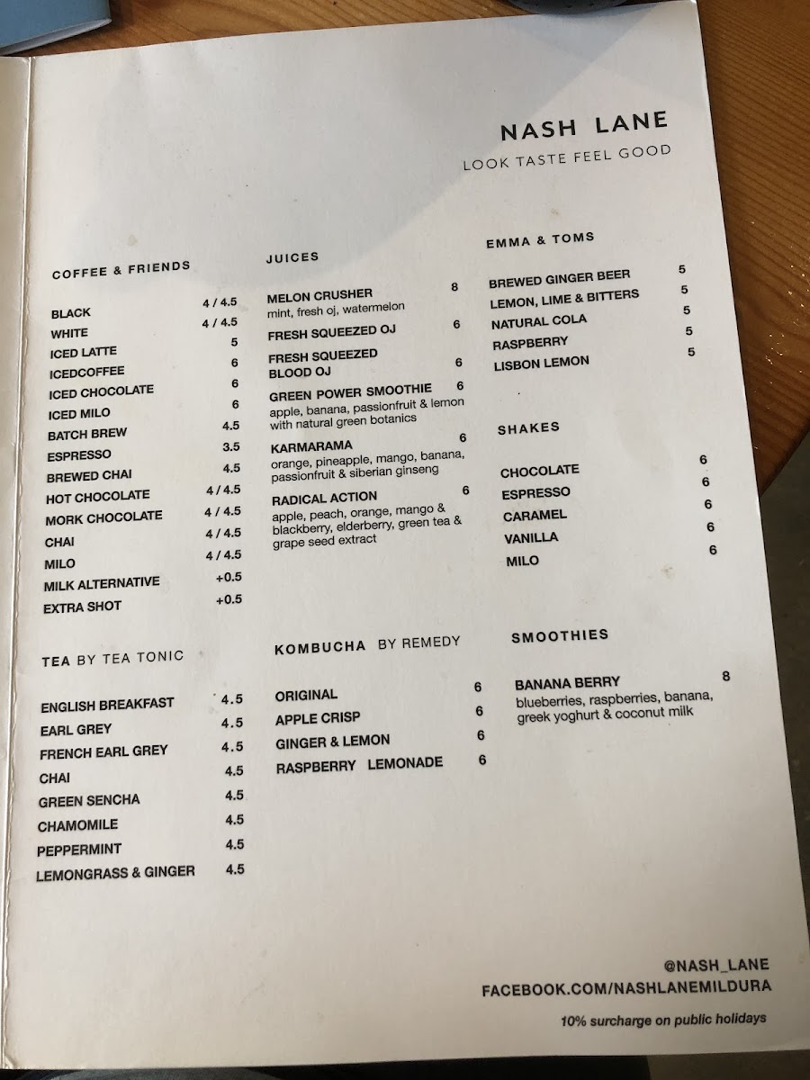 Menu Nash Lane-4