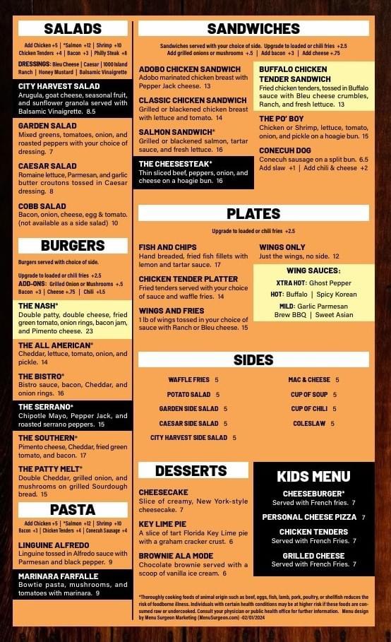 Menu Nash's-1