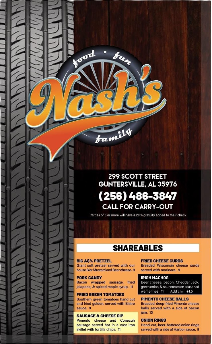 Menu Nash's-9