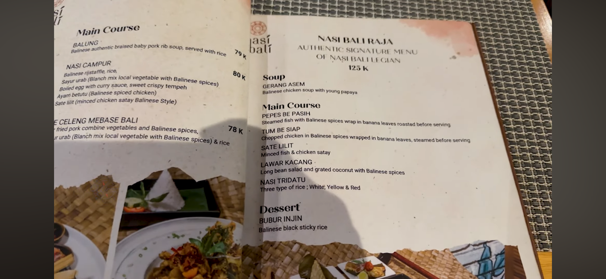 Menu Nasi Bali Restaurant Legian-5