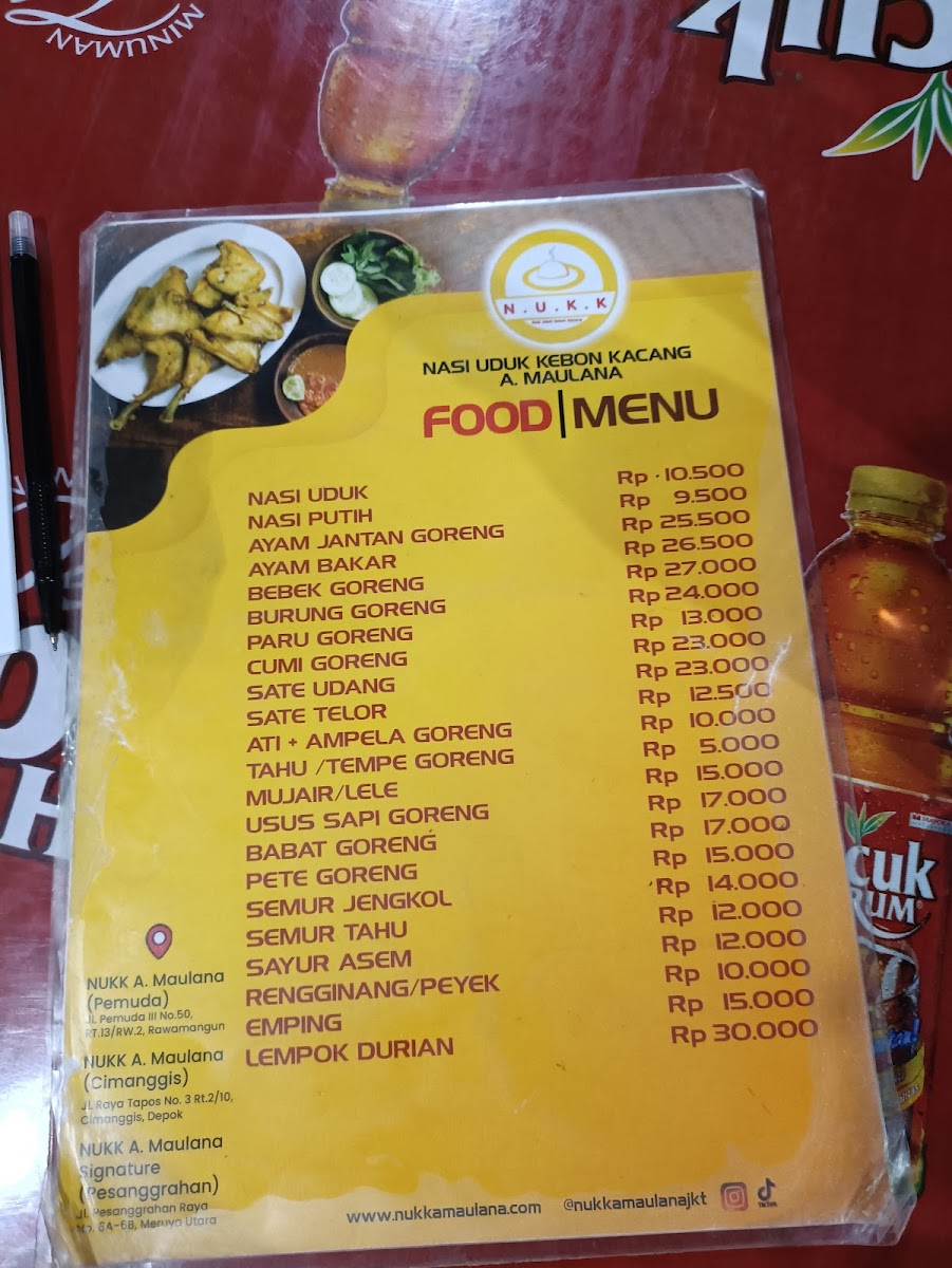 Menu Nasi Uduk Kebon Kacang A. Maulana-10