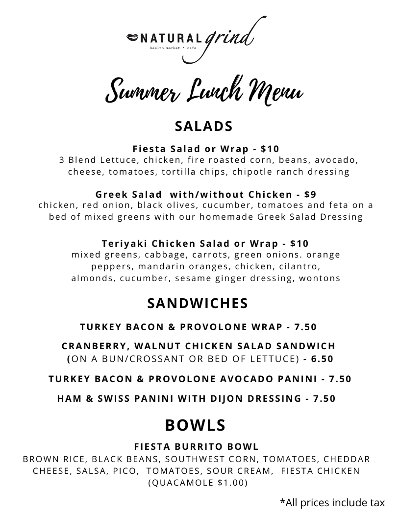 Menu Natural Grind-1