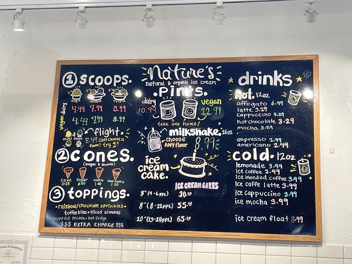 Menu Nature’S Organic Ice Cream - Fremont-10