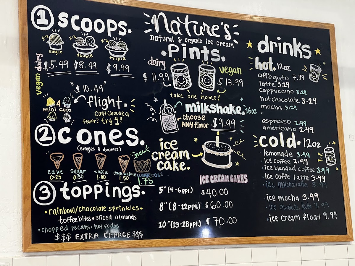 Menu Nature’S Organic Ice Cream - Fremont-2
