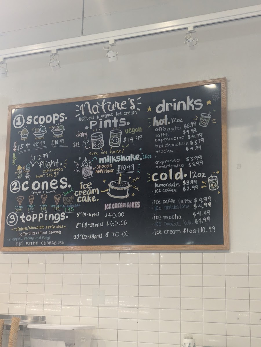 Menu Nature’S Organic Ice Cream - Fremont-3