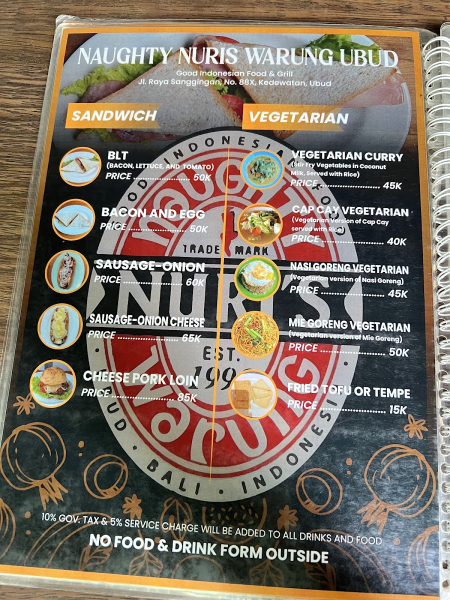 Menu Naughty Nuri's Ubud-10