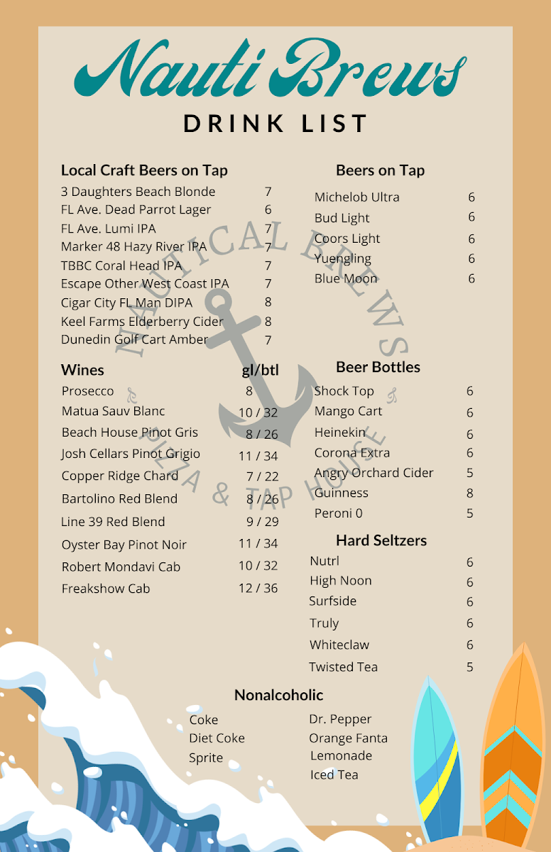 Menu Nautical Brews Pizza & Tap House-1