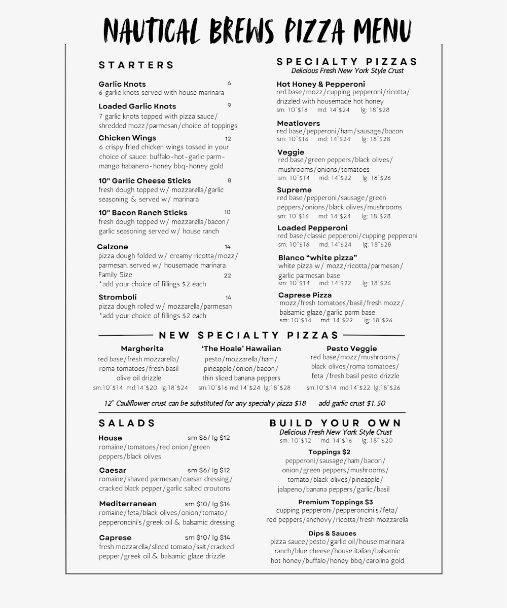 Menu Nautical Brews Pizza & Tap House-2