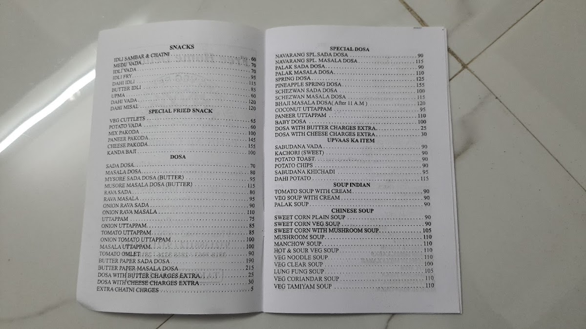 Menu Navarang Veg. Restaurant-3