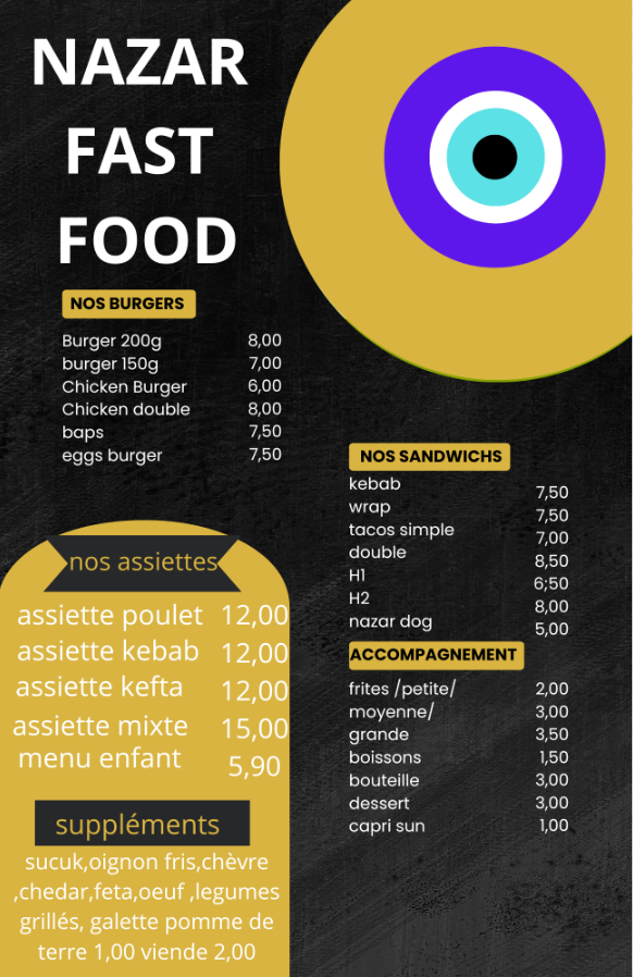Menu Nazar Fast Food-1