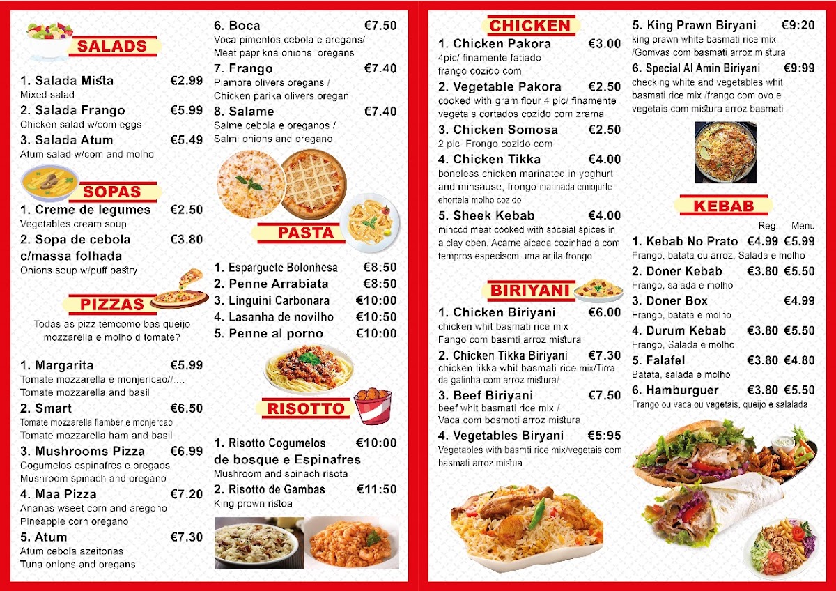 Menu Nazim Pizza Kebab Indian Restaurant Halal Food-1
