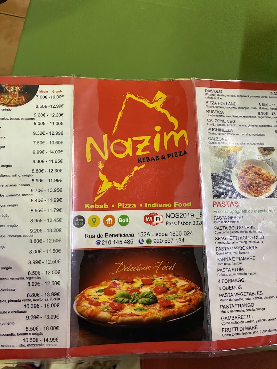 Menu Nazim Pizza Kebab Indian Restaurant Halal Food-4