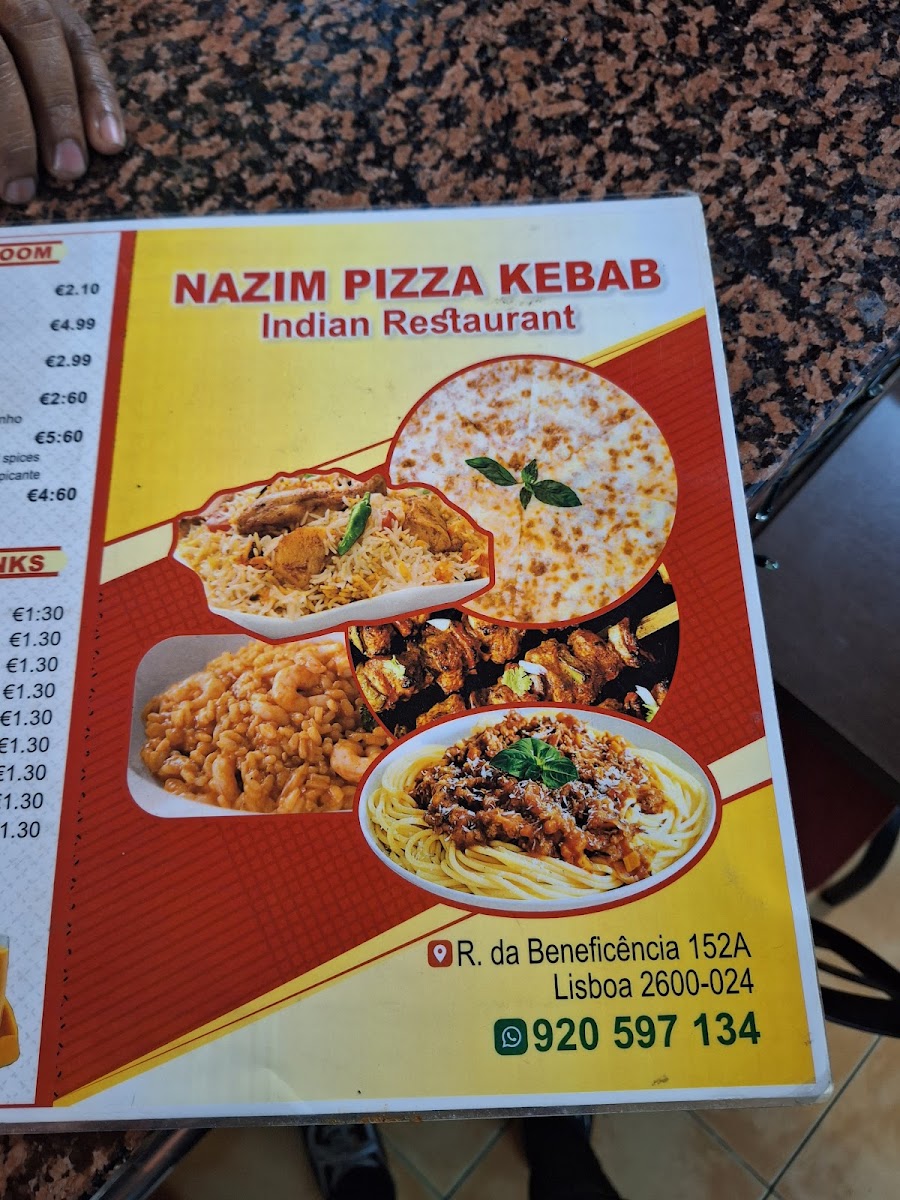 Menu Nazim Pizza Kebab Indian Restaurant Halal Food-5