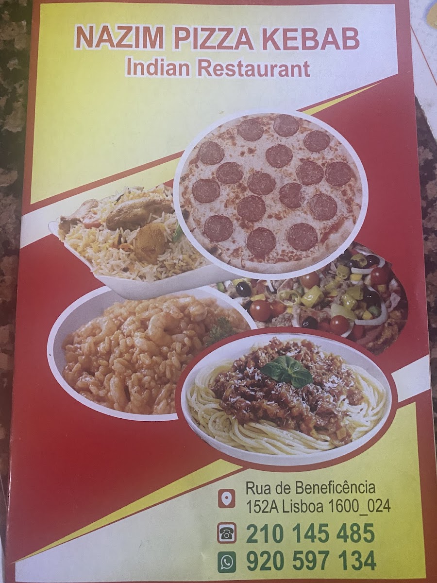 Menu Nazim Pizza Kebab Indian Restaurant Halal Food-8