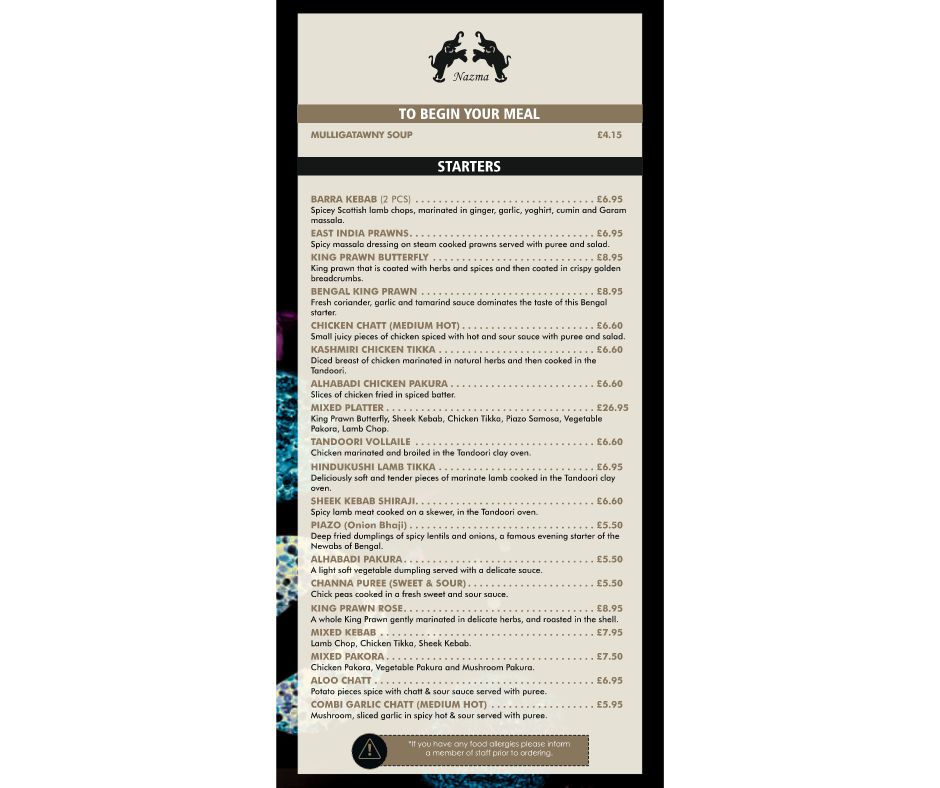 Menu Nazma Tandoori Restaurant-2