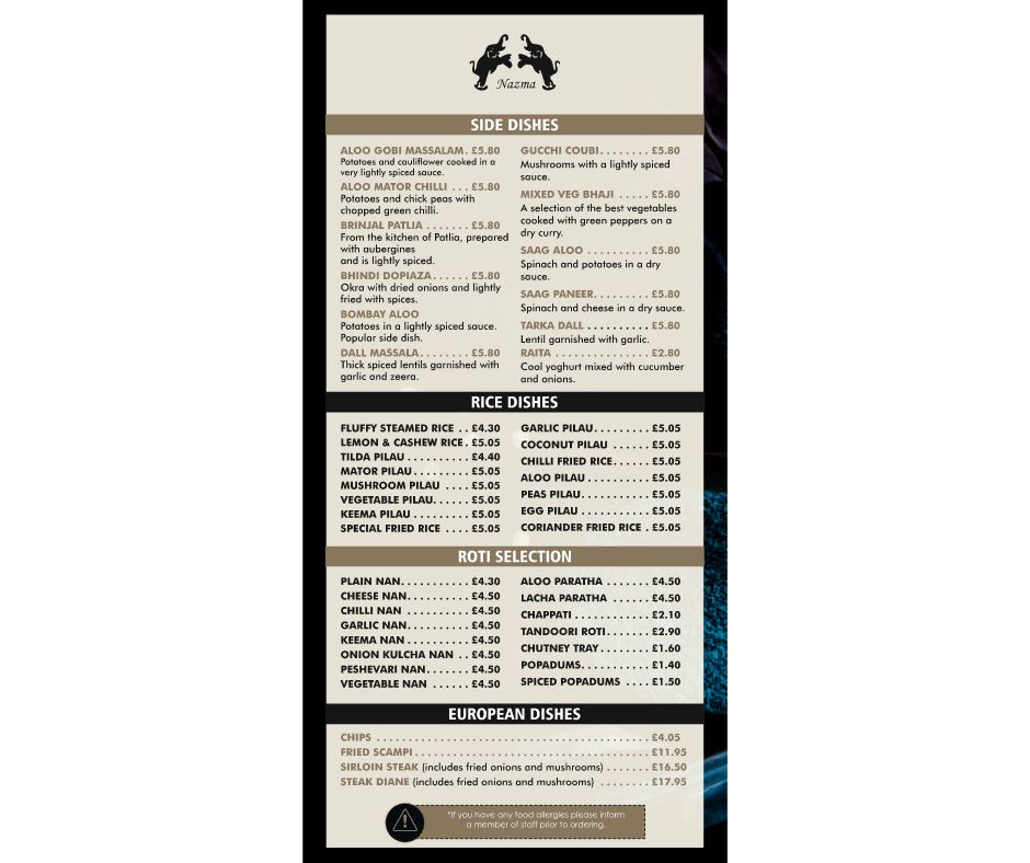 Menu Nazma Tandoori Restaurant-5