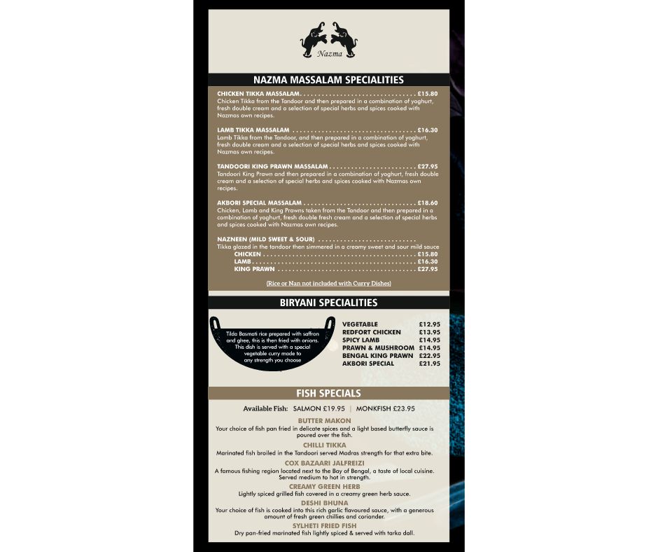 Menu Nazma Tandoori Restaurant-6