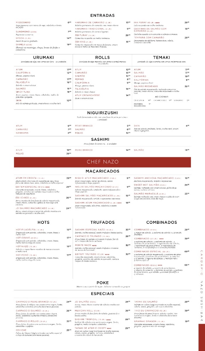 Menu Nazo Japanese Food - Asa Norte-1